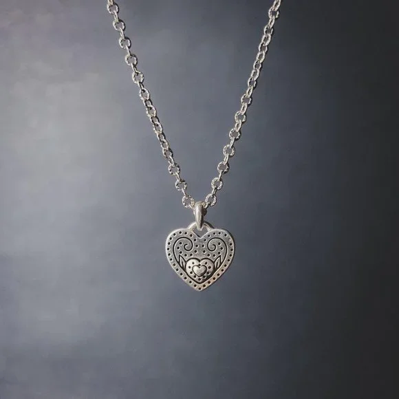 Brighton Valentine's Love Heart Charm Necklace - Picture 2 of 7